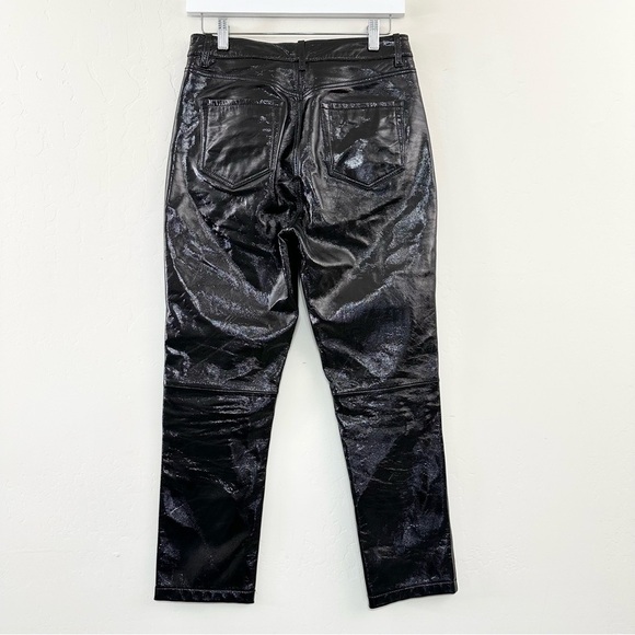BLDWN The Parker Patent Leather Pants High Rise Exposed Buttons Cropped - Picture 11 of 13